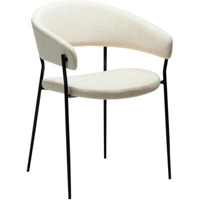Reboot Dan-Form spisestuestoler med armlene boucle beige. Reboot Dan-Form spisestuestoler med armlene boucle beige.