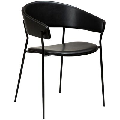 Crib Dan-Form spisestuestoler med armlene finér ask, PU kunstlær svart. Crib Dan-Form spisestuestoler med armlene finér ask, PU kunstlær svart.
