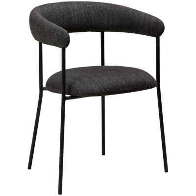 Plenti Dan-Form spisestuestoler med armlene bouclé svart. Plenti Dan-Form spisestuestoler med armlene bouclé svart.