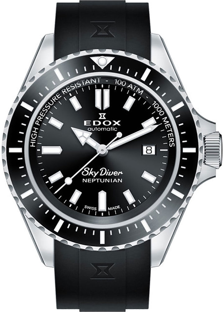 Edox Sky Diver Neptunian Automatic 1000M Diver 80120 3NCA NIN