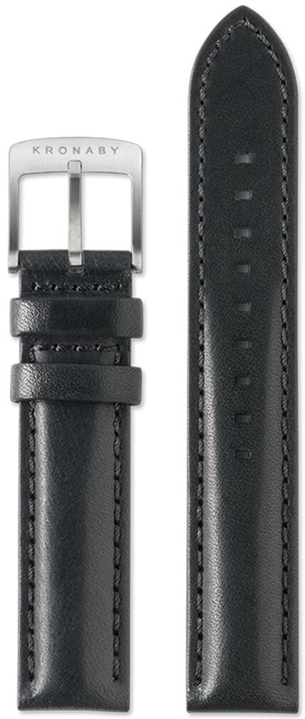 Kronaby Black (Blue) Leather Strap 18mm BC10790