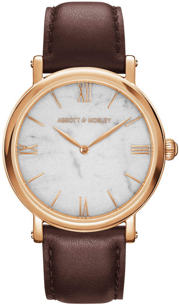 Abbott&Mosley Abbott & Mosley Gold Carrara Brown 36mm AM436