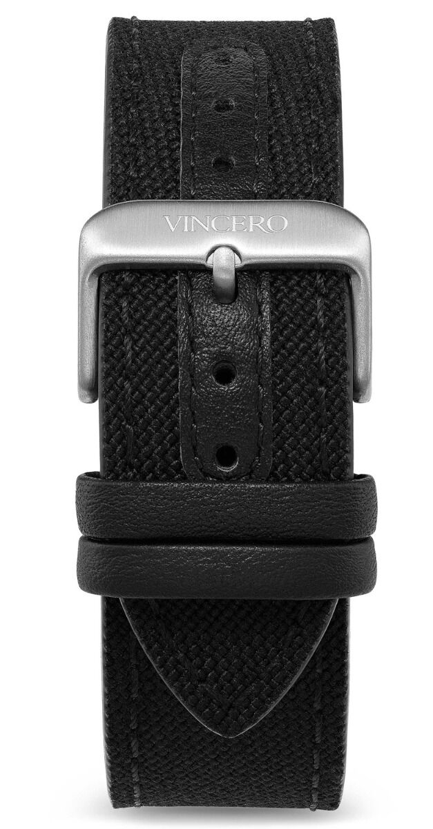 Vincero Black Classic Cordura - Black 22mm CBla-Sil-R115