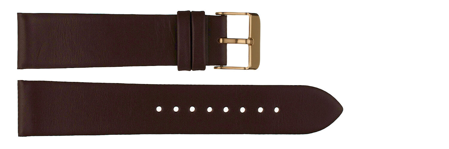 Taylor Carrie Taylor Brown Leather Strap (20mm) Gold