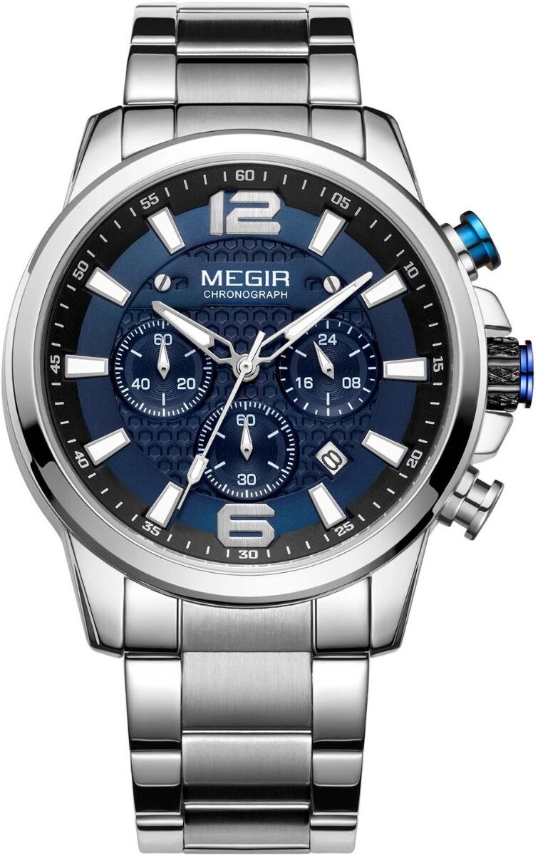 Megir Sports Chronograph Steel Blue 2156