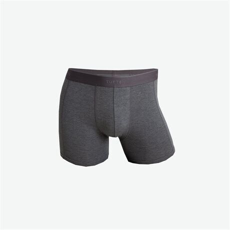 Tufte Mens Essentials Boxer Briefs Dark Grey Melange  XXL