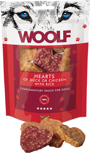 Woolf Hearts Of Duck Or Chicken With Rice 100g