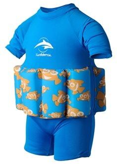 Konfidence Floatsuit Blue Clownfish  Large 4-5år