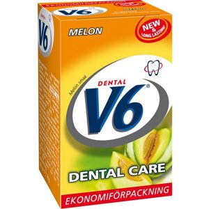 V6 Dental Care Sukkerfri Tyggegummi Melon - 50 Stk.