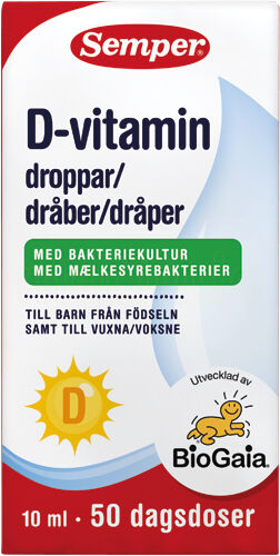 Semper BioGaia Dråper D-vitamin og Melkesyrebakterier - 10 ml