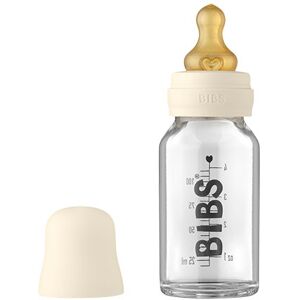 BIBS Baby Glass Bottle Complete Set Latex 110ml (Ivory) - 1 Stk