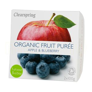 Clearspring Fruktpuré Eple & Blåbær - 2 x 100 Gram - 0 Kg