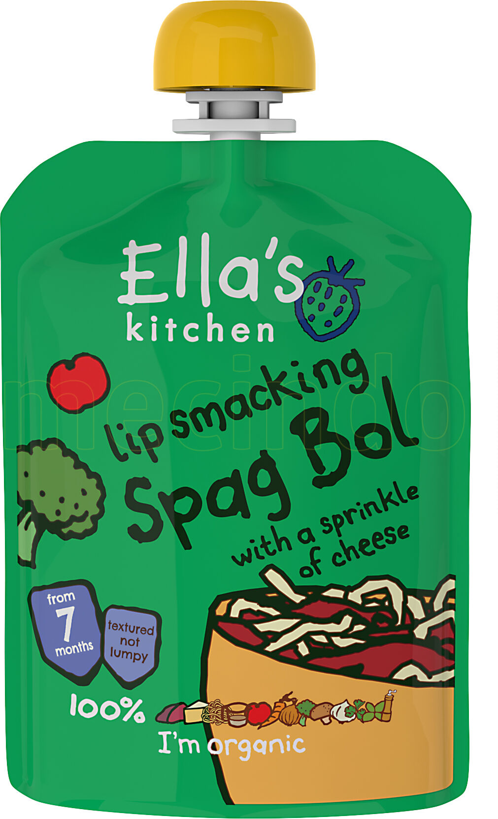 Ellas Kitchen Ella s Kitchen Lip Smacking Spag Bol With A Sprinkle Of Cheese 7 - 130 Gram