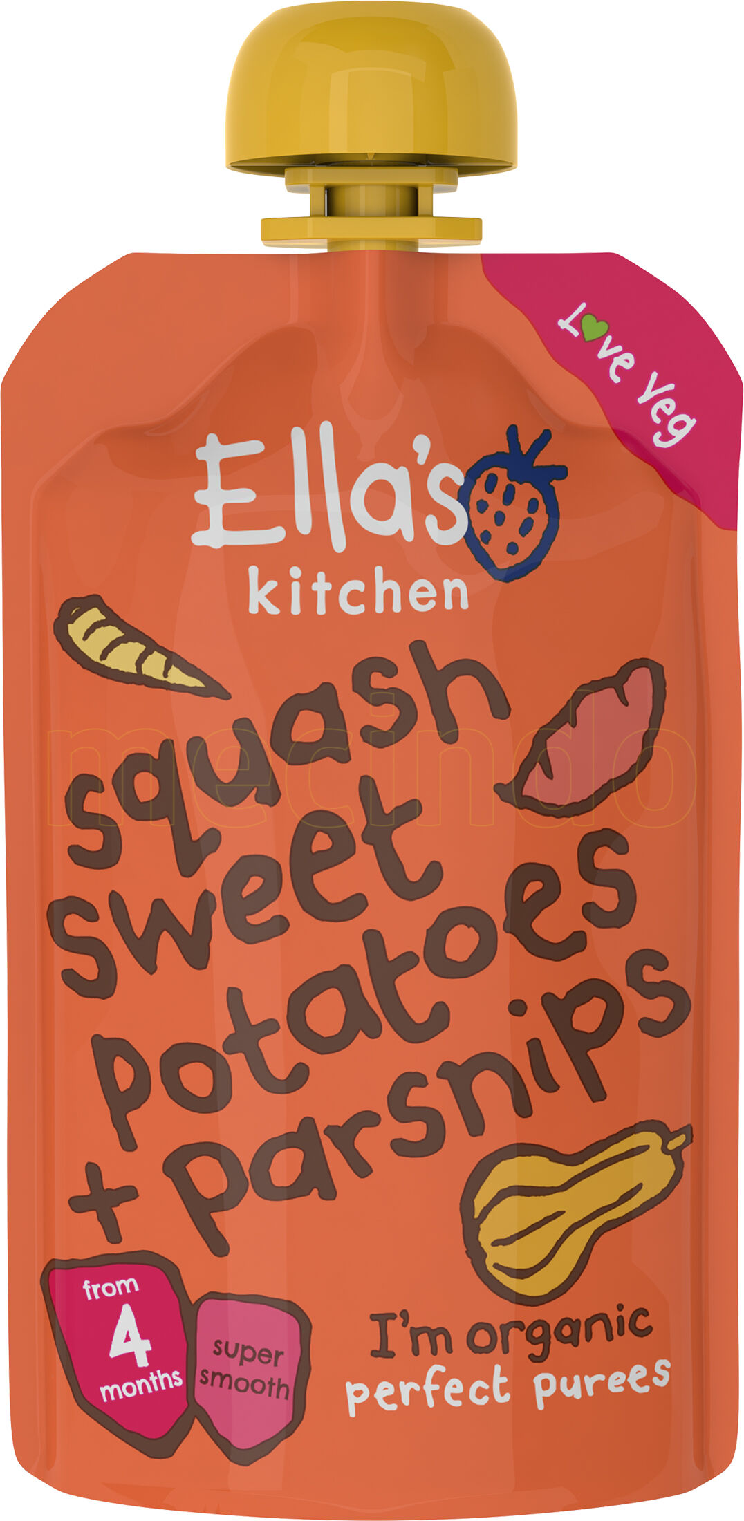 Ellas Kitchen Ella´s Kitchen Squash, Søte Poteter & Pastinakk Ø - 120 g