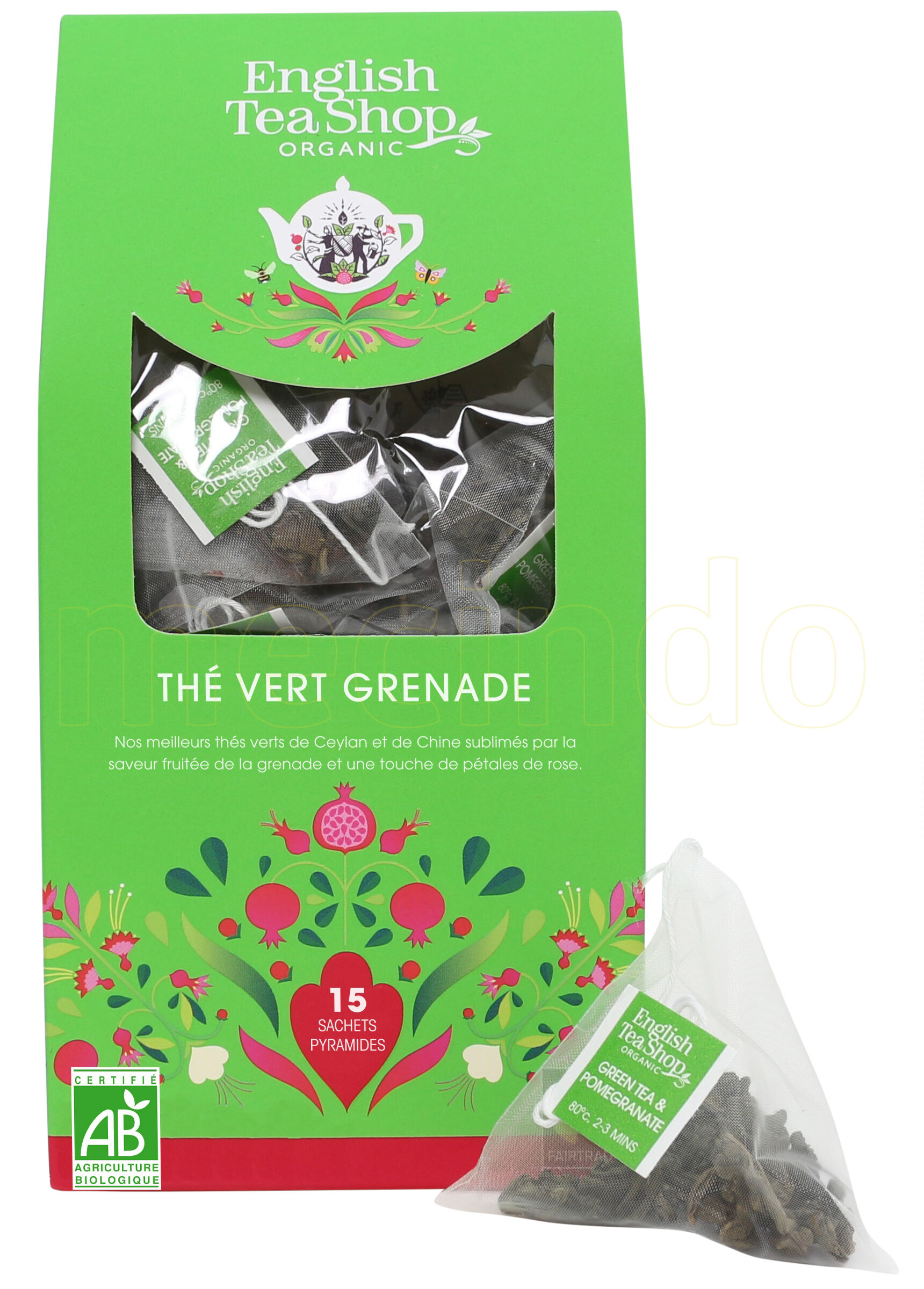 English Tea Shop Green Tea & Pommegranate 15ct. Ø - 15 Poser