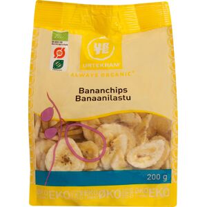 Urtekram Organic Banana Chips - 200 Gram