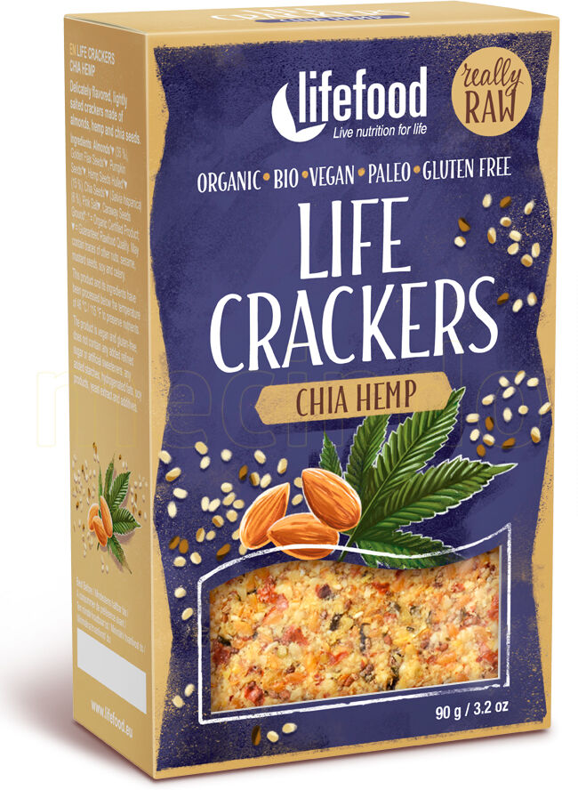 AbsorBurn Life Crackers M. Chia & Hampfrø Raw Ø - 90 g