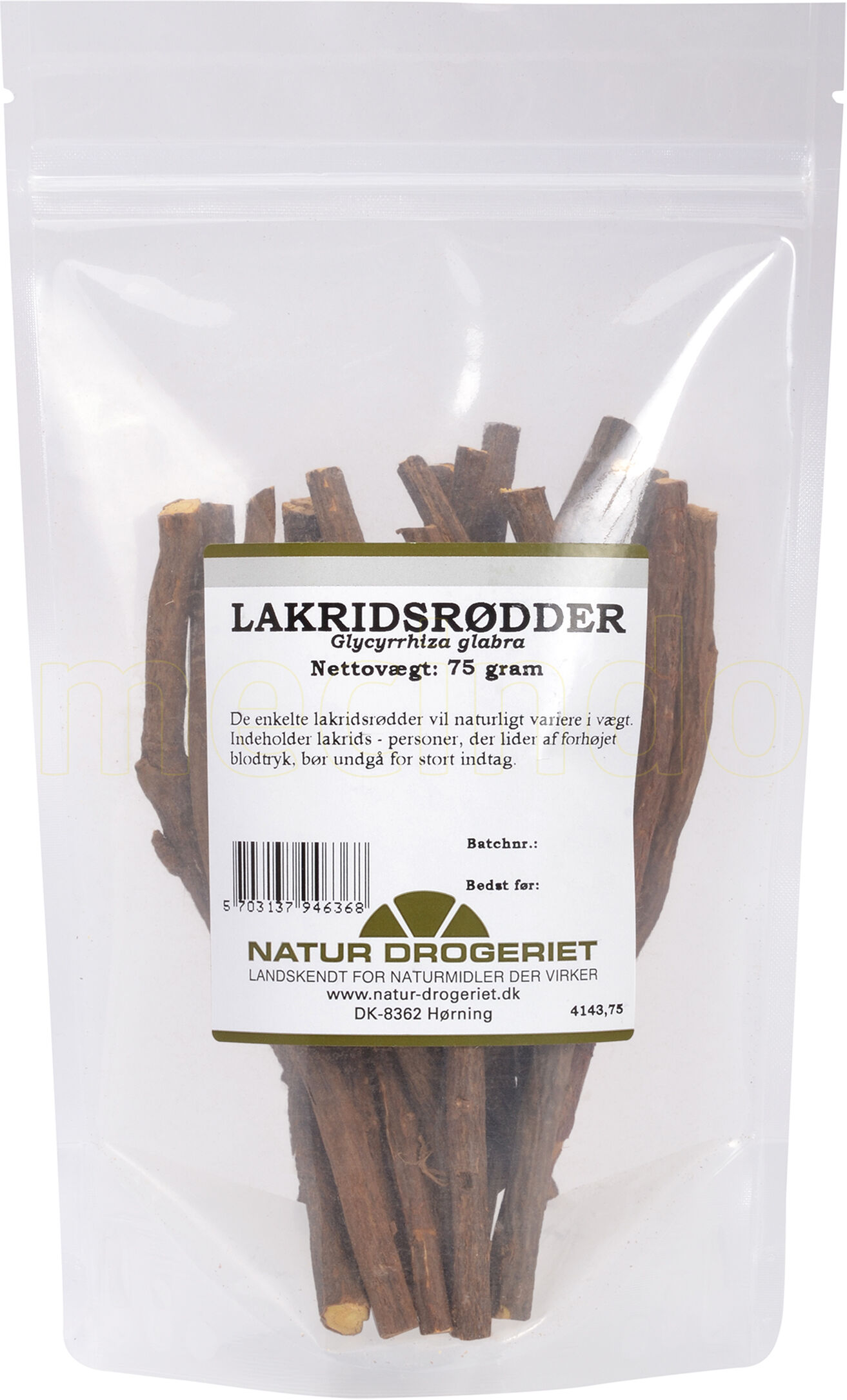 Natur Drogeriet Natur-Drogeriet Lakridsrødder, Stænger I Pose - 75 g