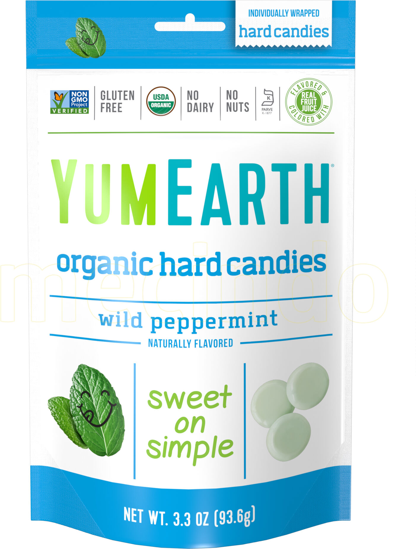 YumEarth Bolcher Pebermynte Yum Earth - 93 g