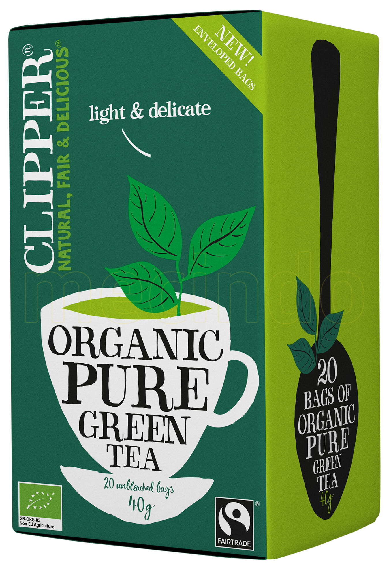 Clipper Økologisk Grønn Te - 40 Gram - 20 Poser