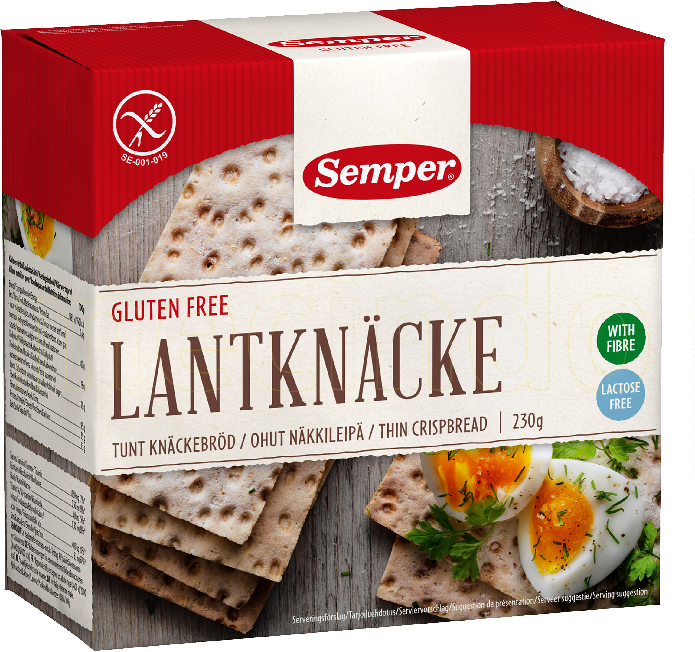 Semper Tyndt Knekkebrød Glutenfri - 230 g