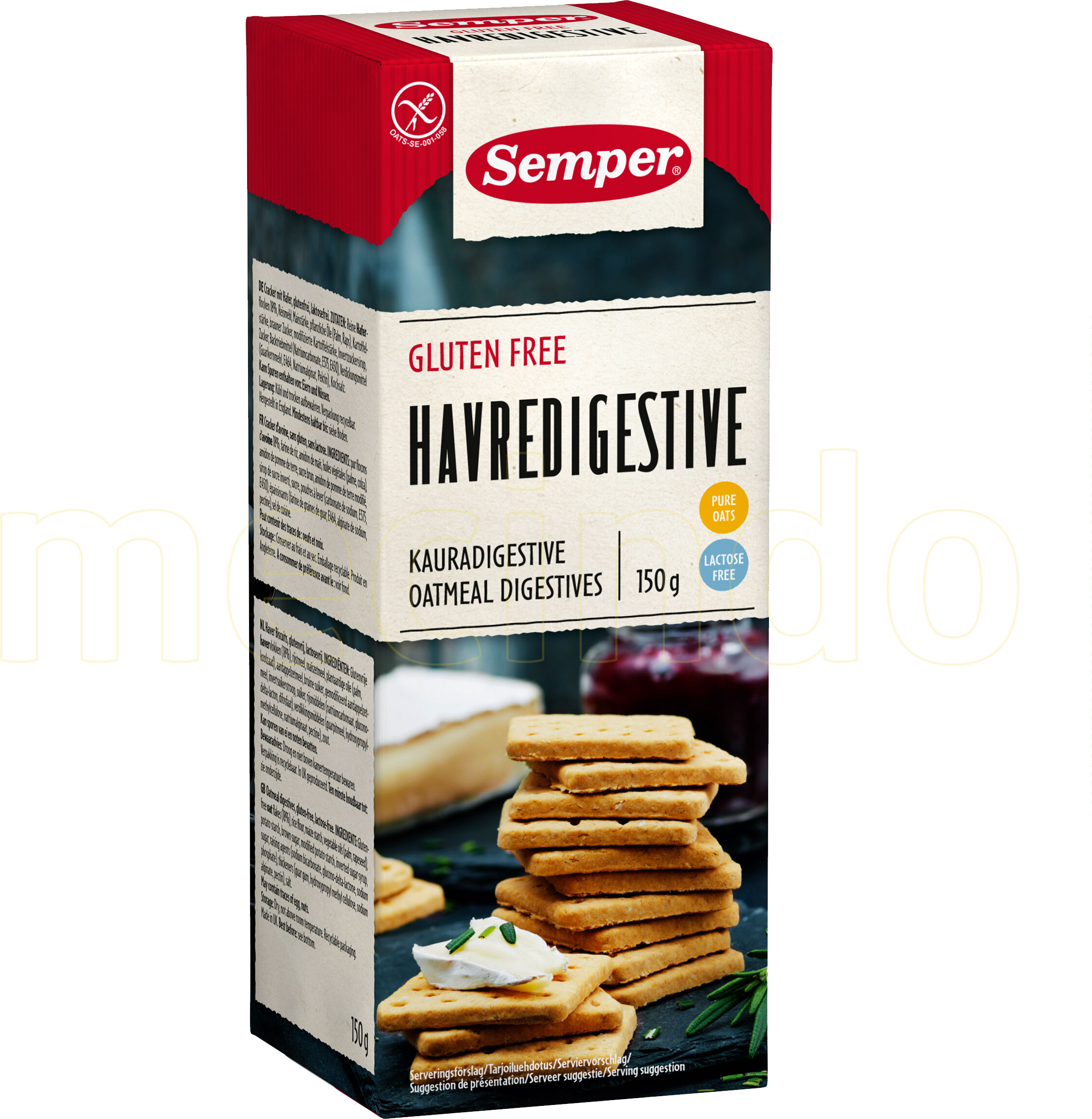 Semper Havrekjeks Digestive Glutenfri - 150 g