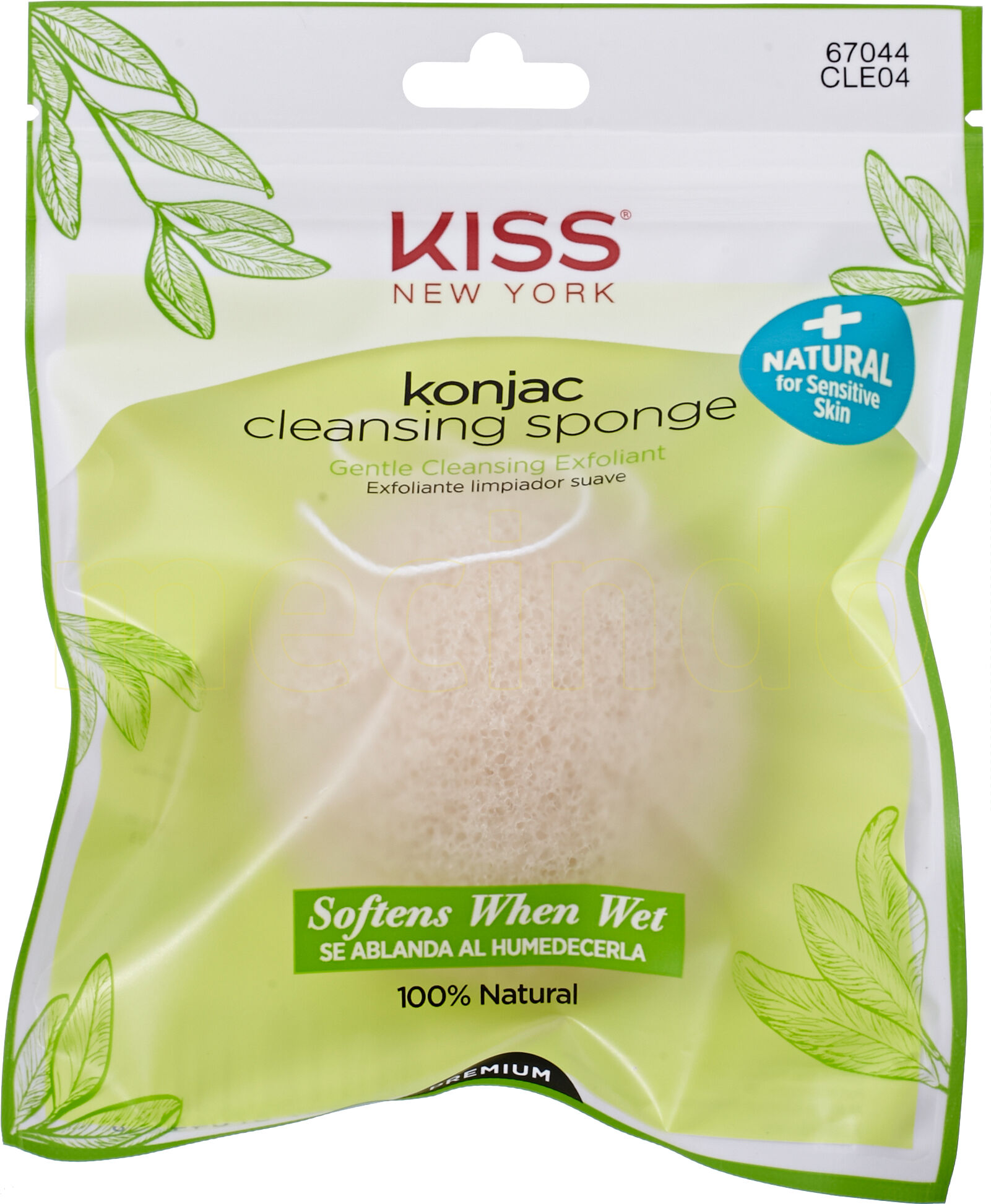 Kiss Svamp Konjac Gentle Cleansing Exfoliant - 1 stk