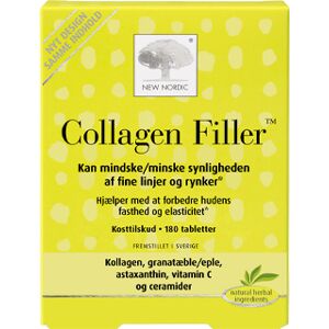 New Nordic Skin Care Collagen Filler - 180 Tabletter