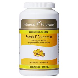 Fitness Pharma Sterk D3-vitamin - 300 Kapsler