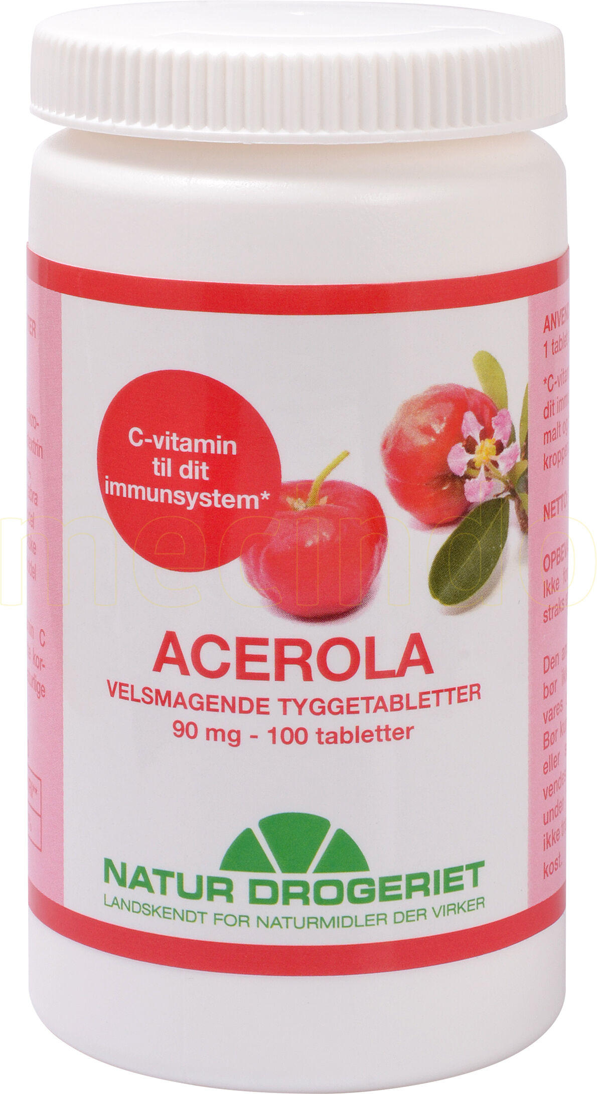 Natur Drogeriet Natur-Drogeriet Acerola C Vitamin 90 Mg - 100 Tabletter