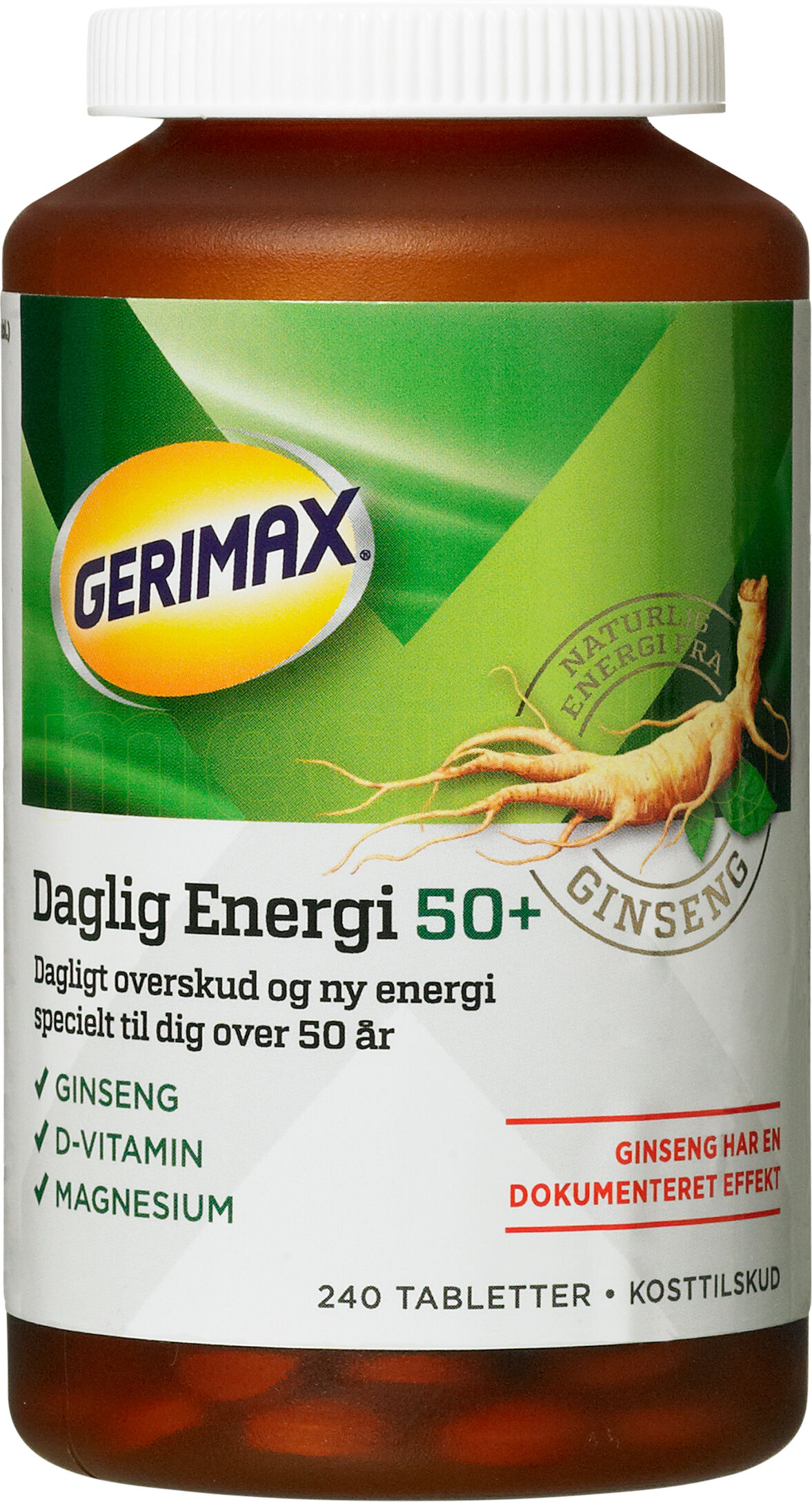 Gerimax Grønn Daglig Energi 50+ - 240 Tabletter