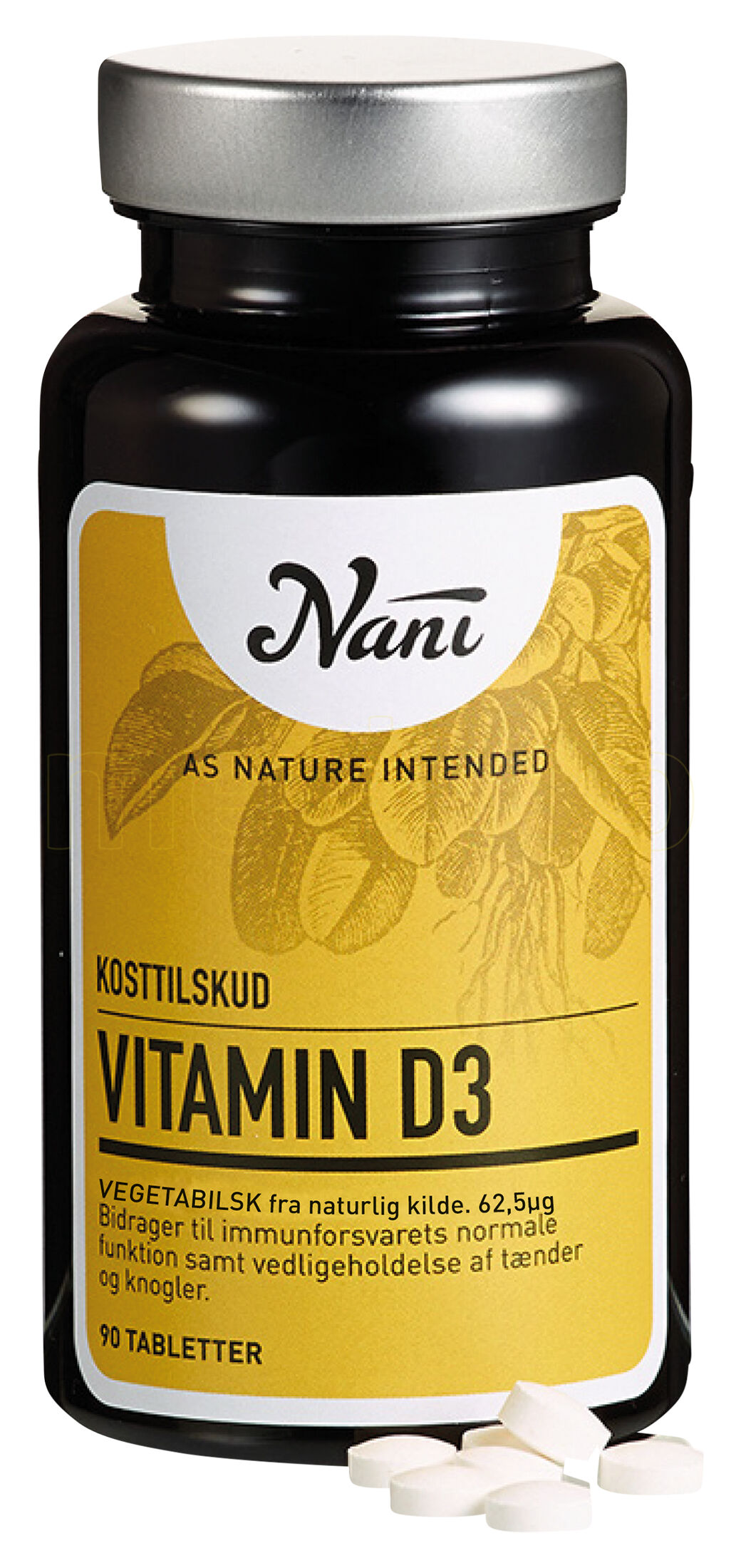 Nani Vitamin D3, 62,5 Μg - 62,5 mcg - 90 Tablett