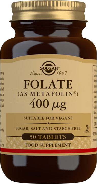 Solgar Folat (Metafolin) 400ug - 50 Tablett