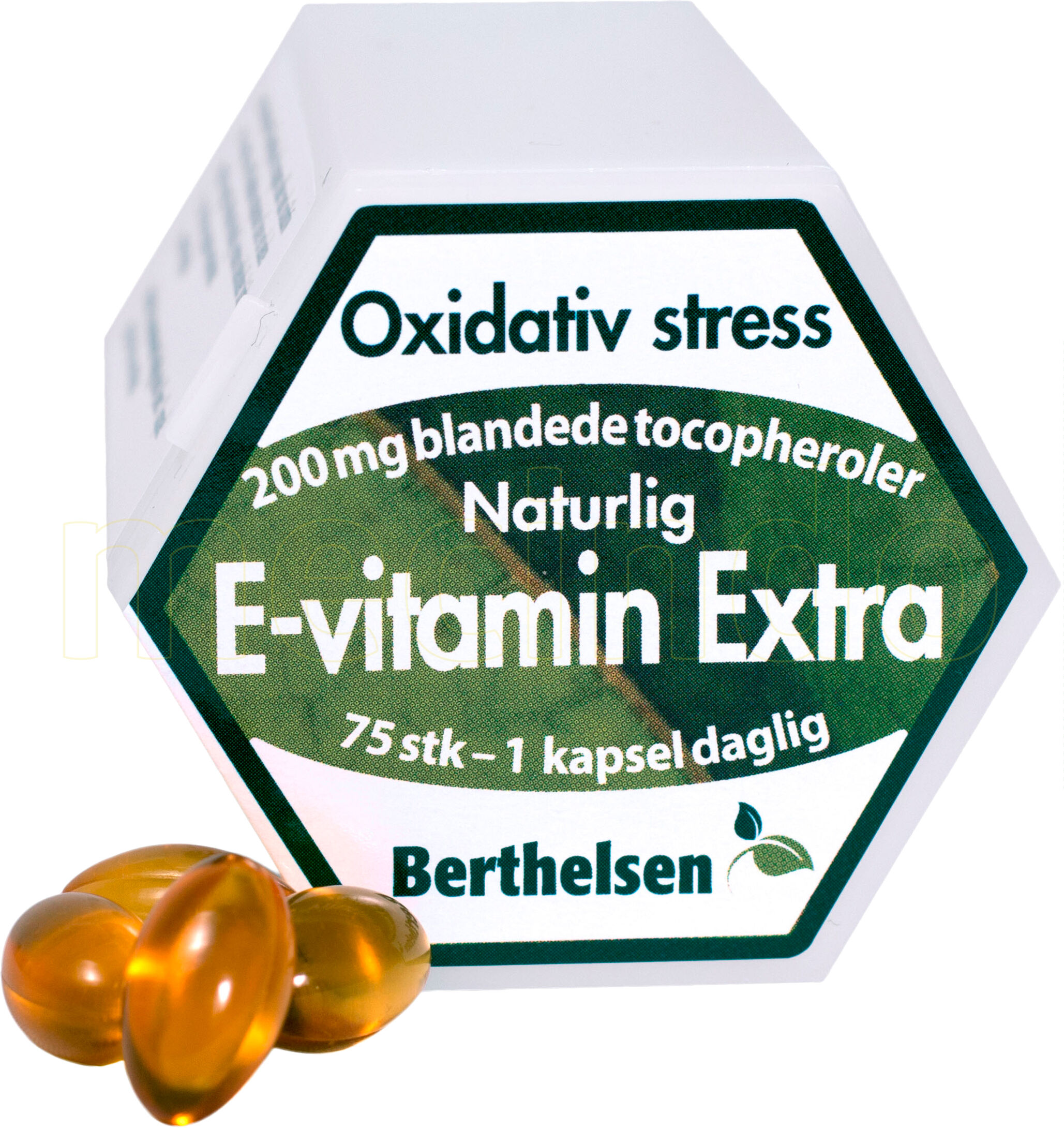 Berthelsen E-vitamin Ekstra Sterk - 200 mg - 75 Kapsler