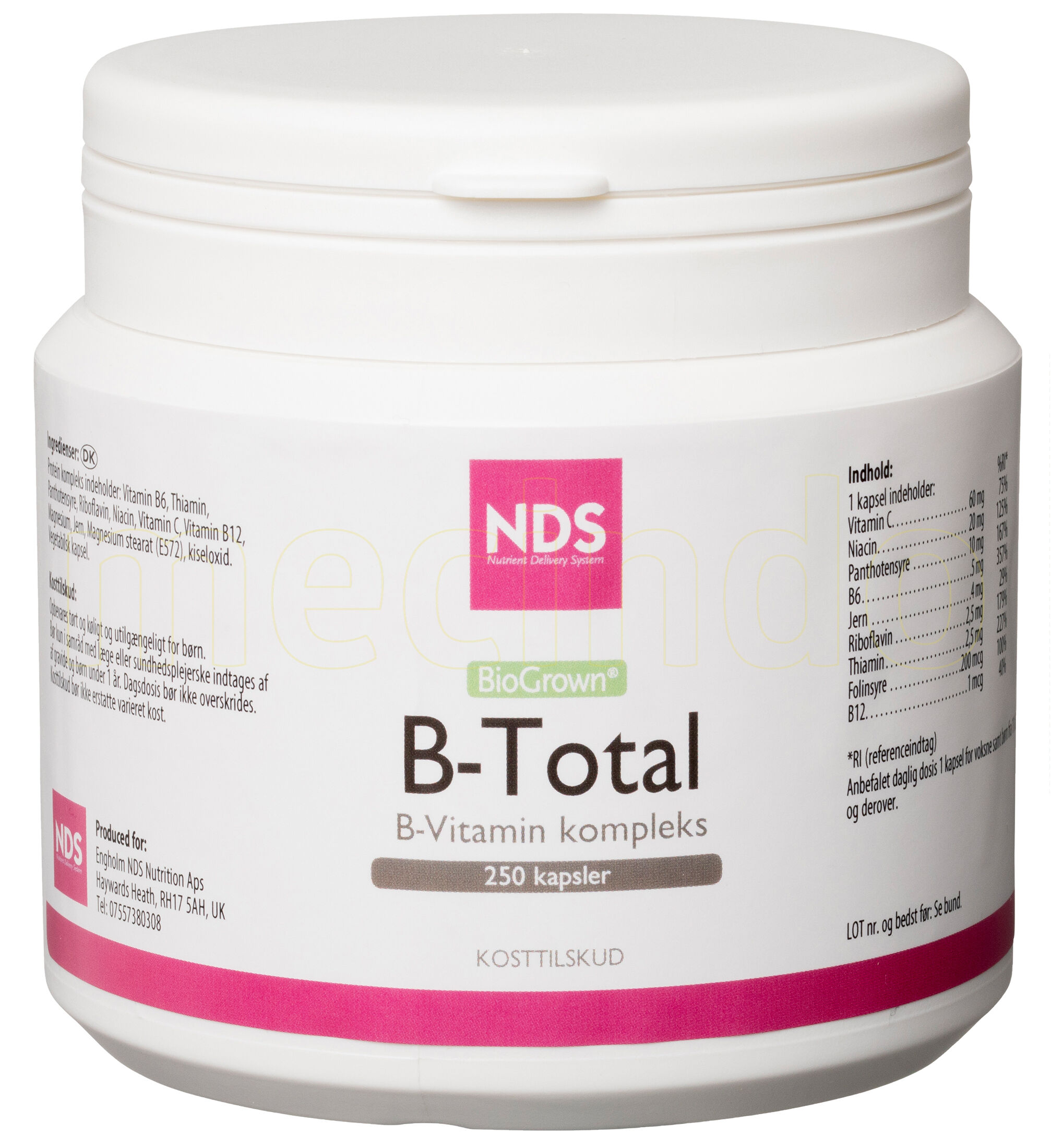NDS B-Total Vitamin - 250 Tabletter