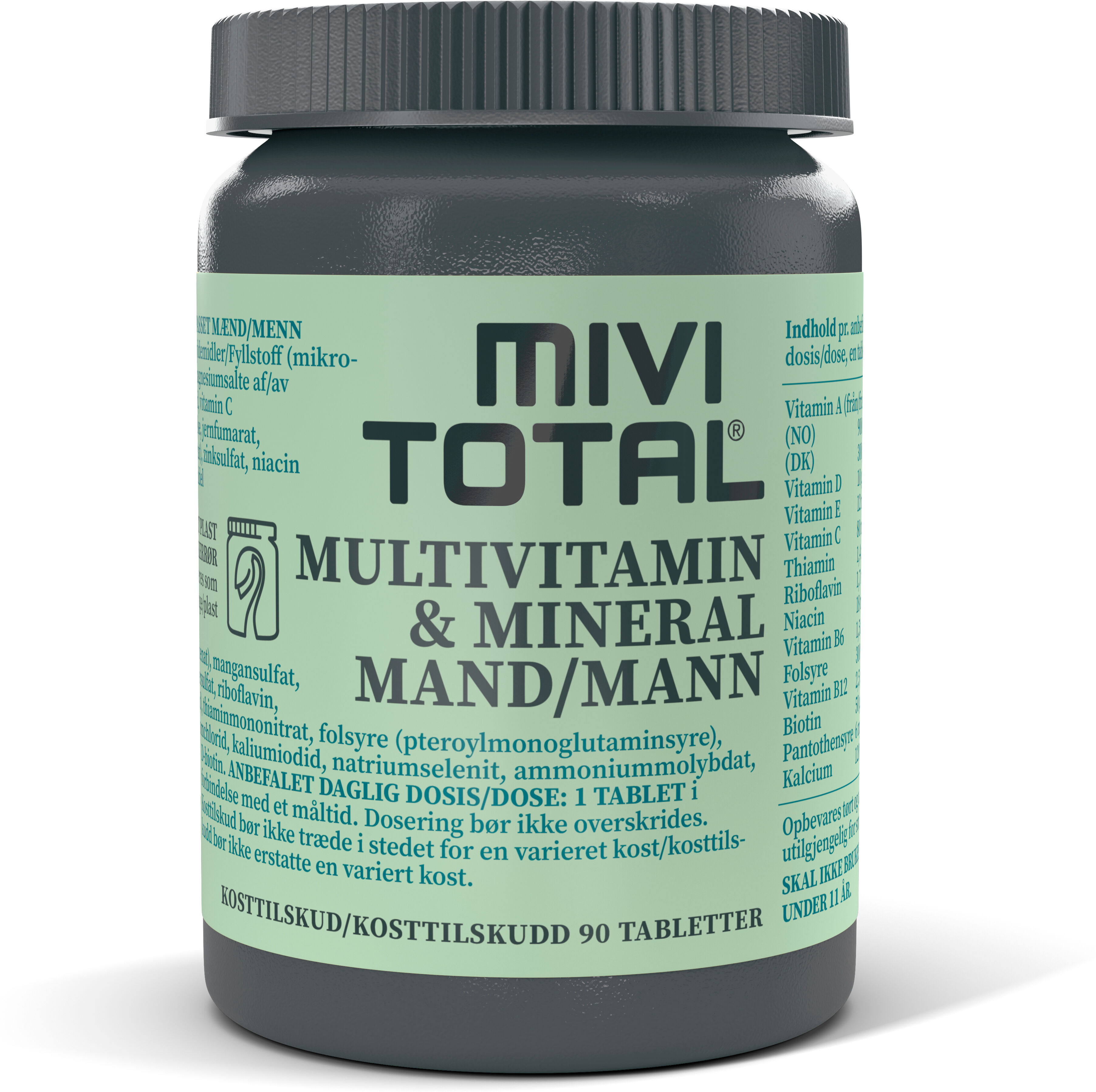 Mivi Total Mand Multivitamin & Mineraler - 90 Tabletter