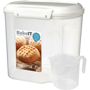 Sistema Bakery Hvit Oppbevaringsboks med kopp - 2 Liter