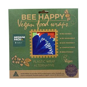 Bee Wrappy Vegan Food Wraps - 2 X Medium - 2 Stk