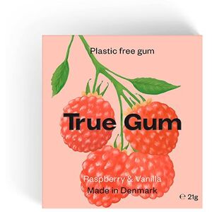 True Gum Tyggegummi Bringebær & Vanilje - 21 g