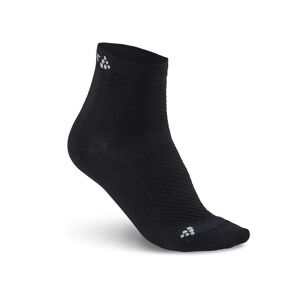 CRAFT Cool Mid 2-Pack Sock Black Tynn Lettvektssokk 34/36