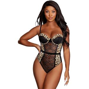 Dreamgirl Leopard Teddy - Forskjellige farger - S