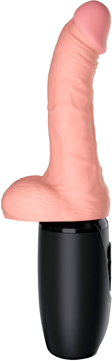 King Cock Plus Thrusting Dildo med Pung 28 cm