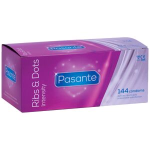 Pasante Intensity Ribs & Dots Kondomer 144 stk. - Klar - Klar