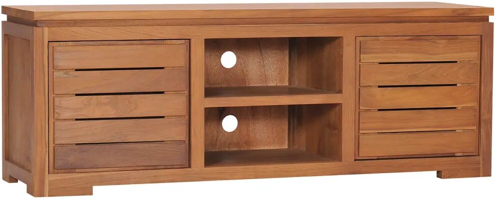 vidaXL TV-benk 110x30x40 cm heltre teak