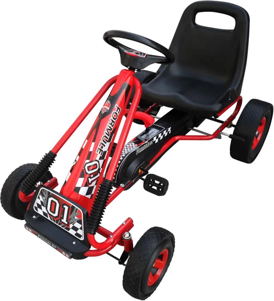 vidaXL Pedal-go-kart for barn rød