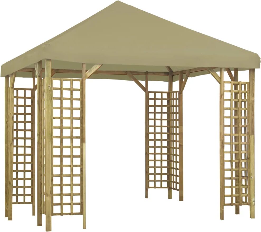 vidaXL Paviljong 3x3 m beige