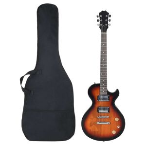 vidaXL Elektrisk gitar for nybegynnere med veske brun og svart 4/4 39