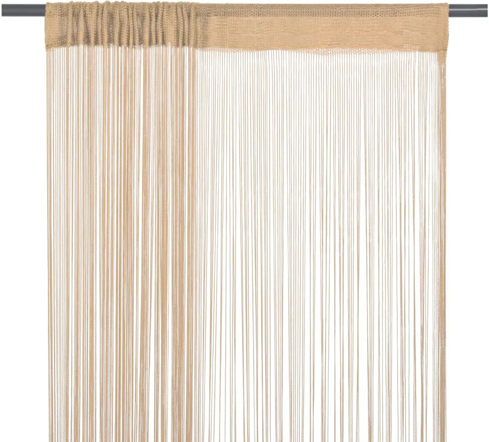 vidaXL Trådgardiner 2 stk 100x250 cm beige