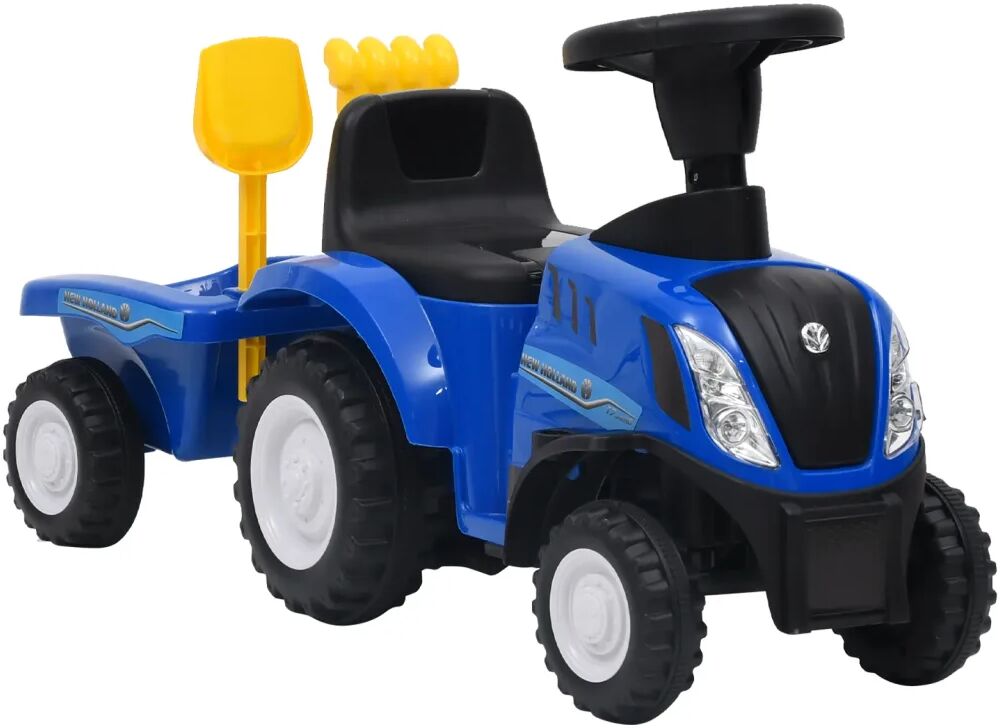 vidaXL Barnetraktor New Holland blå