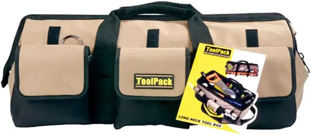 Toolpack Verktøyveske Long Neck svart og beige 58x26x26 cm 360.020